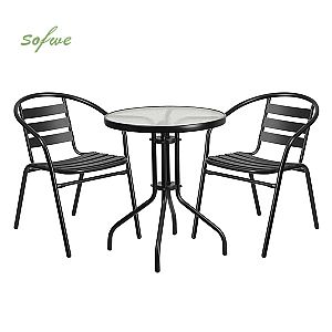 Metallrahmen-Terrassenmöbel-Set Bistro-Set