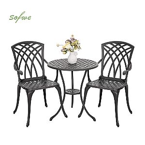 Modernes Garten-Bistro-Set aus Aluminiumguss