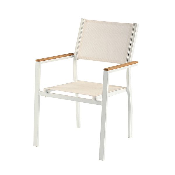 5-tlg. Esstisch und Stühle aus Textilene für den Außenbereich - 11D01C