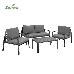 4-Sitzer-Außenterrassensofa aus Aluminium