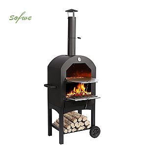 Großer holzbefeuerter Outdoor-Pizzaofen