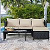 3 Stück Garten Rattan Sofa - 10C01L