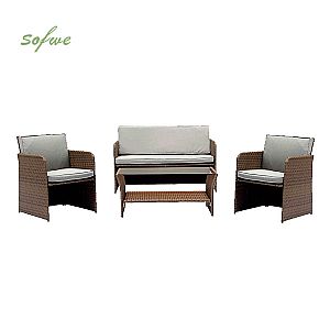 Wicker Rattan Gartenmöbel Set